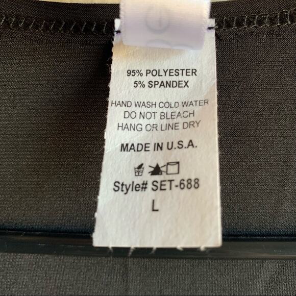 Belita Collection Black Crop Cross Top Size Large - Picture 4 of 5